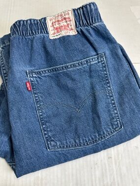 Levi's Premium Stay Loose Denim Jeans Baggy Medium Wash Size Large High Rise